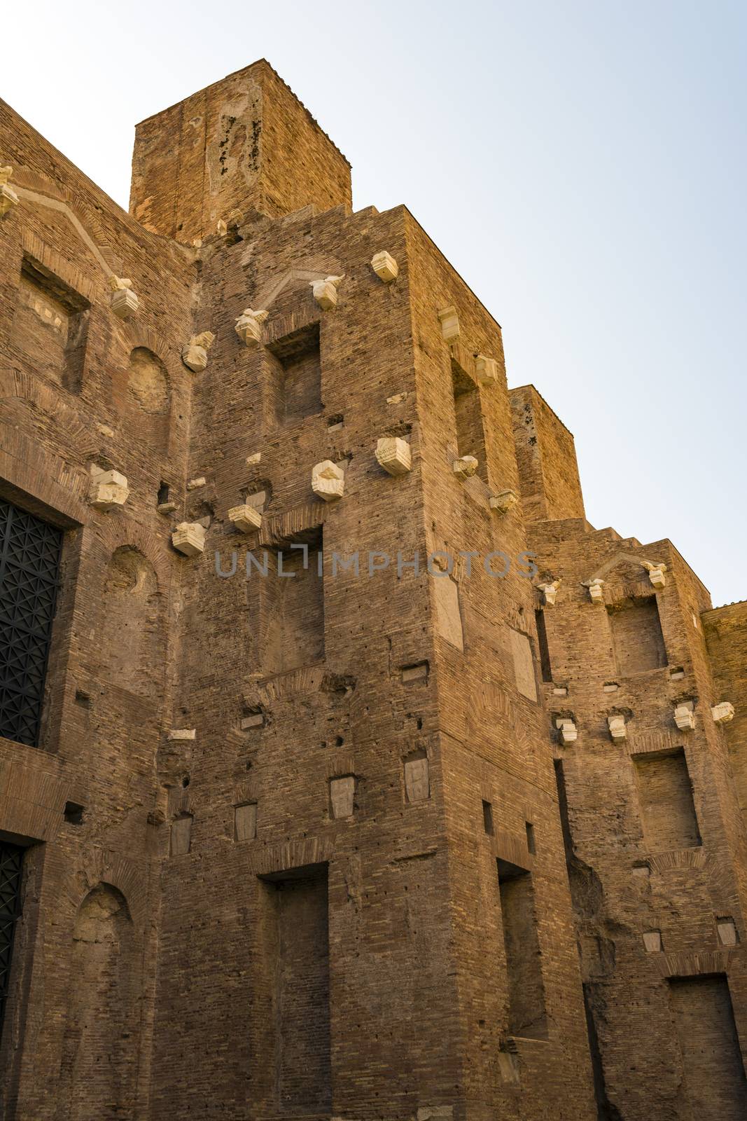 Rome, Italy - September 1, 2017: Baths of Diocletian, the largest of the imperial public baths in ancient Rome