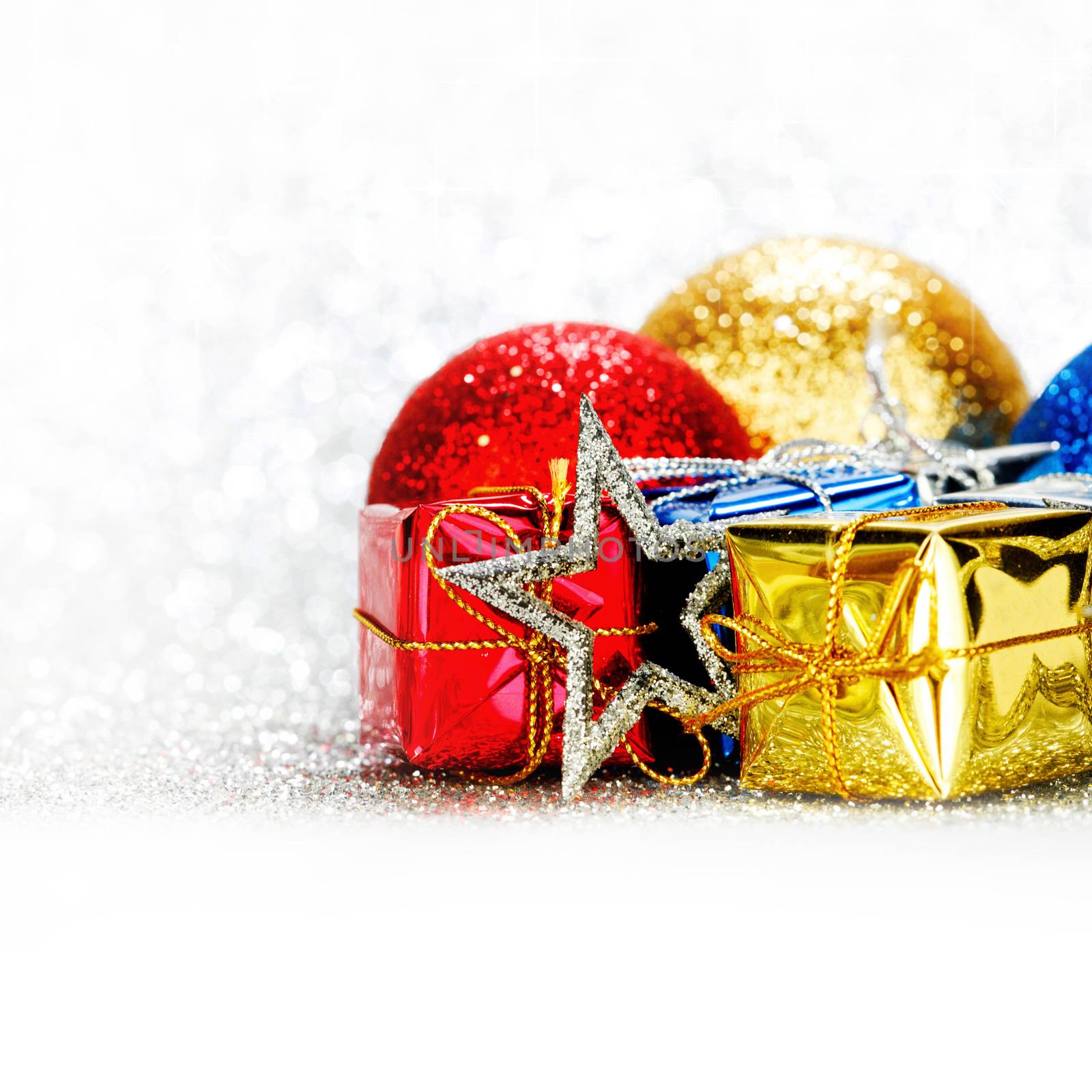 Christmas gifts and decorative balls by Yellowj