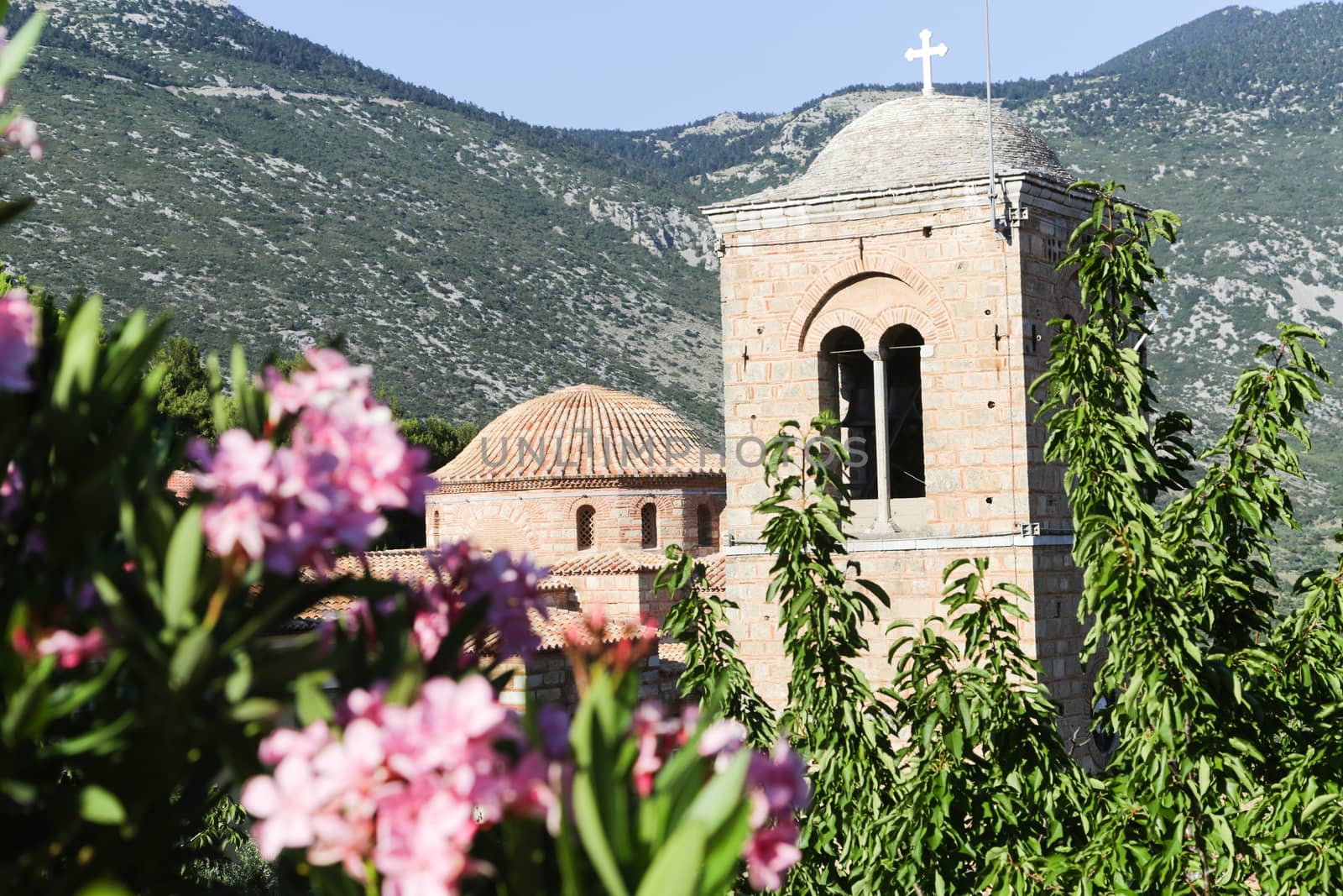 The famous byzantine monastery of Hosios Loukas in Central Greece
