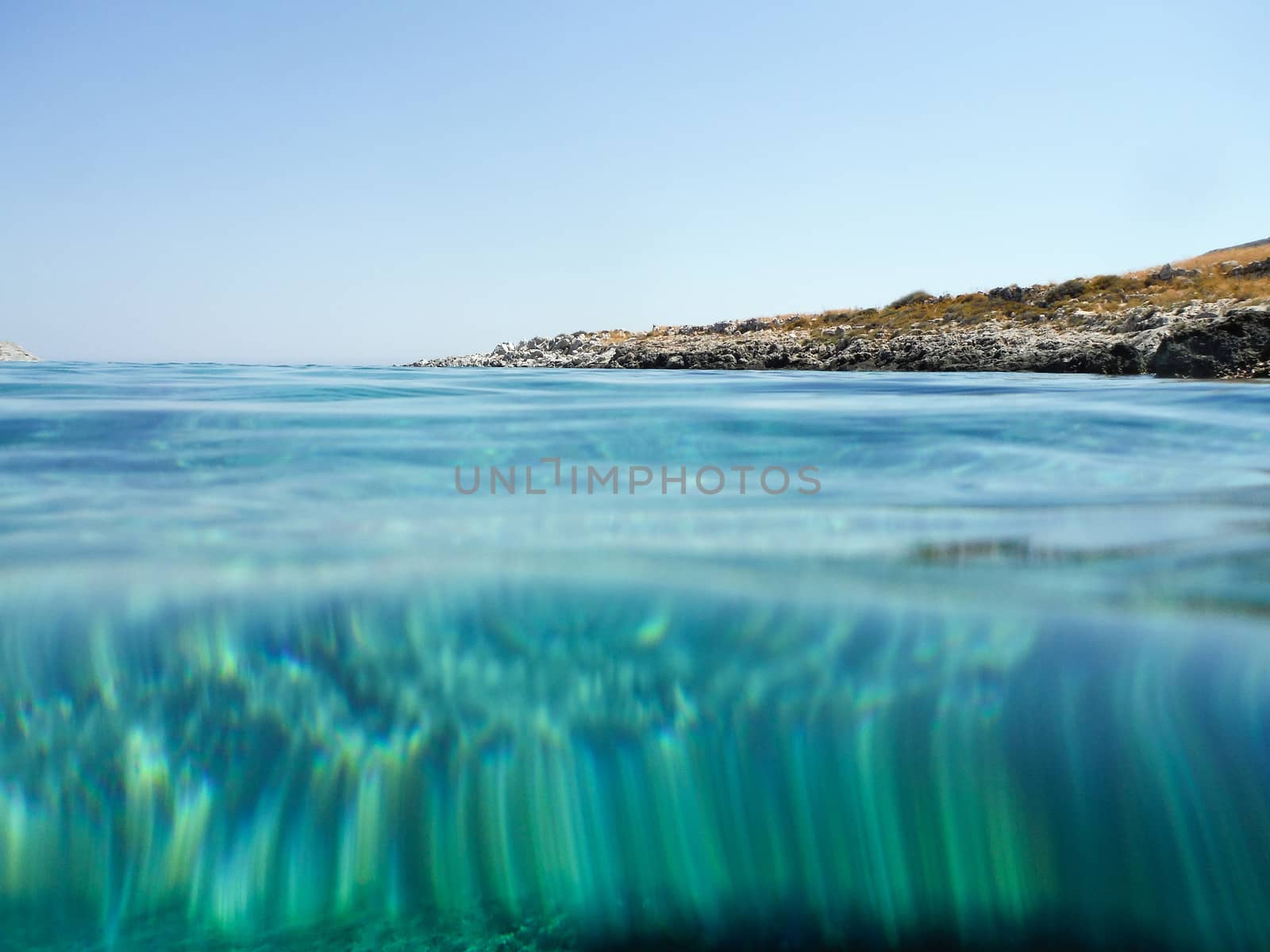 Clear water in the peloponnese in Greece