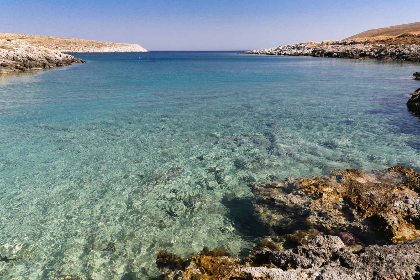 Clear water in the peloponnese in Greece