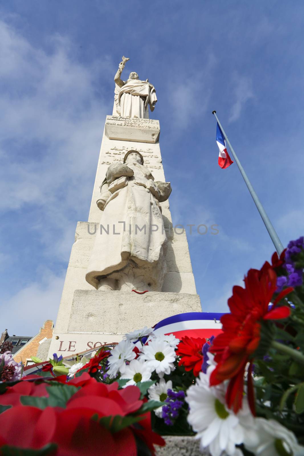 World war monument in the French Arras