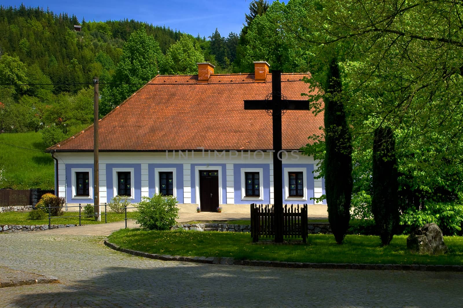 Rectory in Sloup township, South Moravia, Czech Republic.