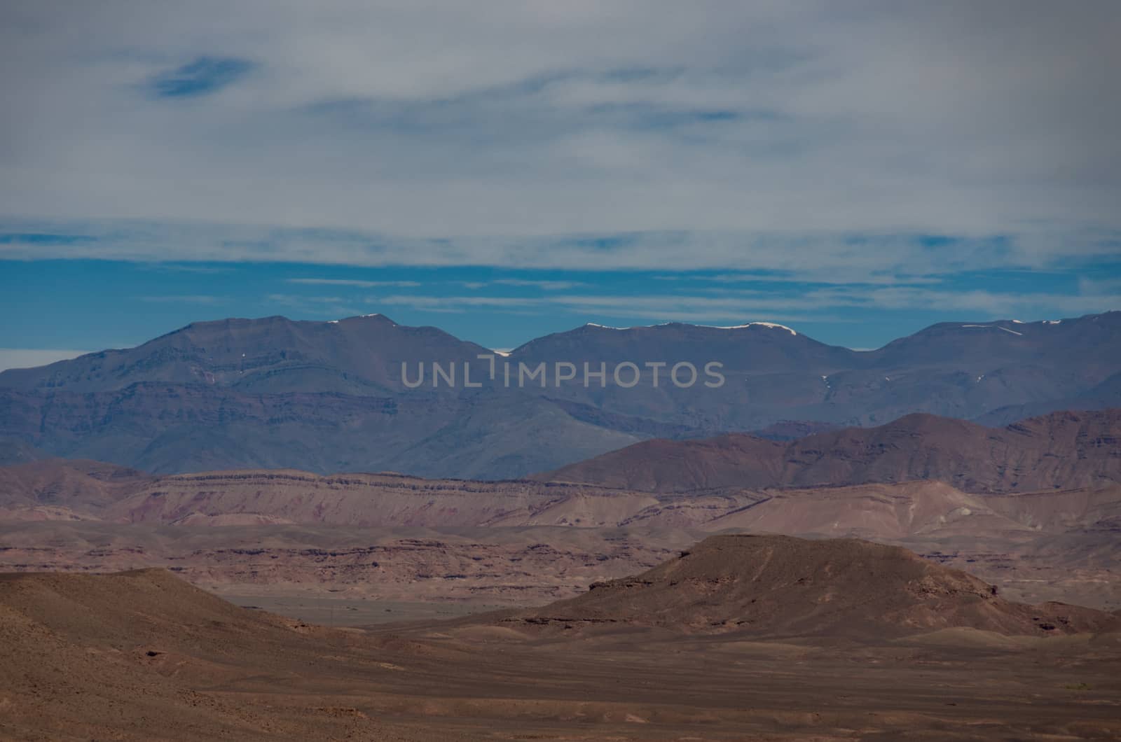 Panorama of High Atlas mountain range in central Morocco. Northe by Smoke666