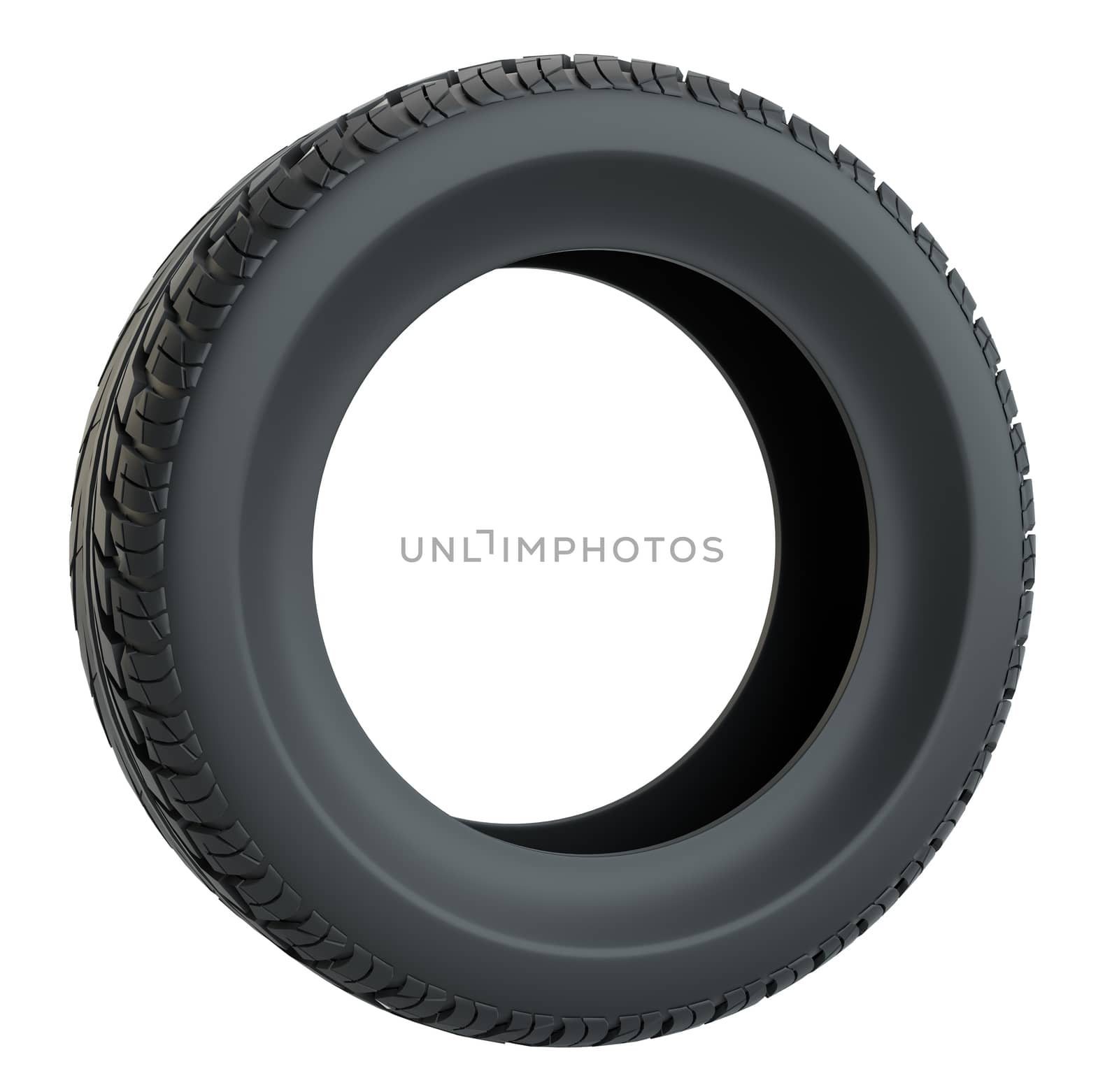 Car tire isolated on white background by cherezoff