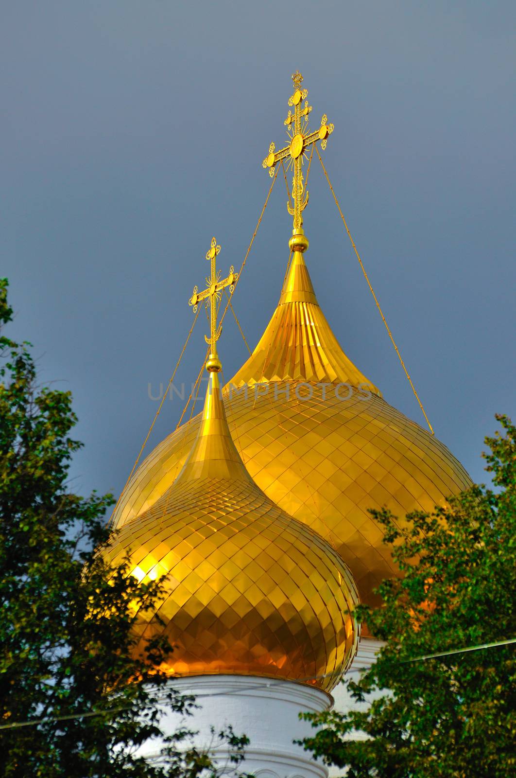Assumption orthodox Cathedral with golden domes, Yaroslavl, Russia by Eagle2308