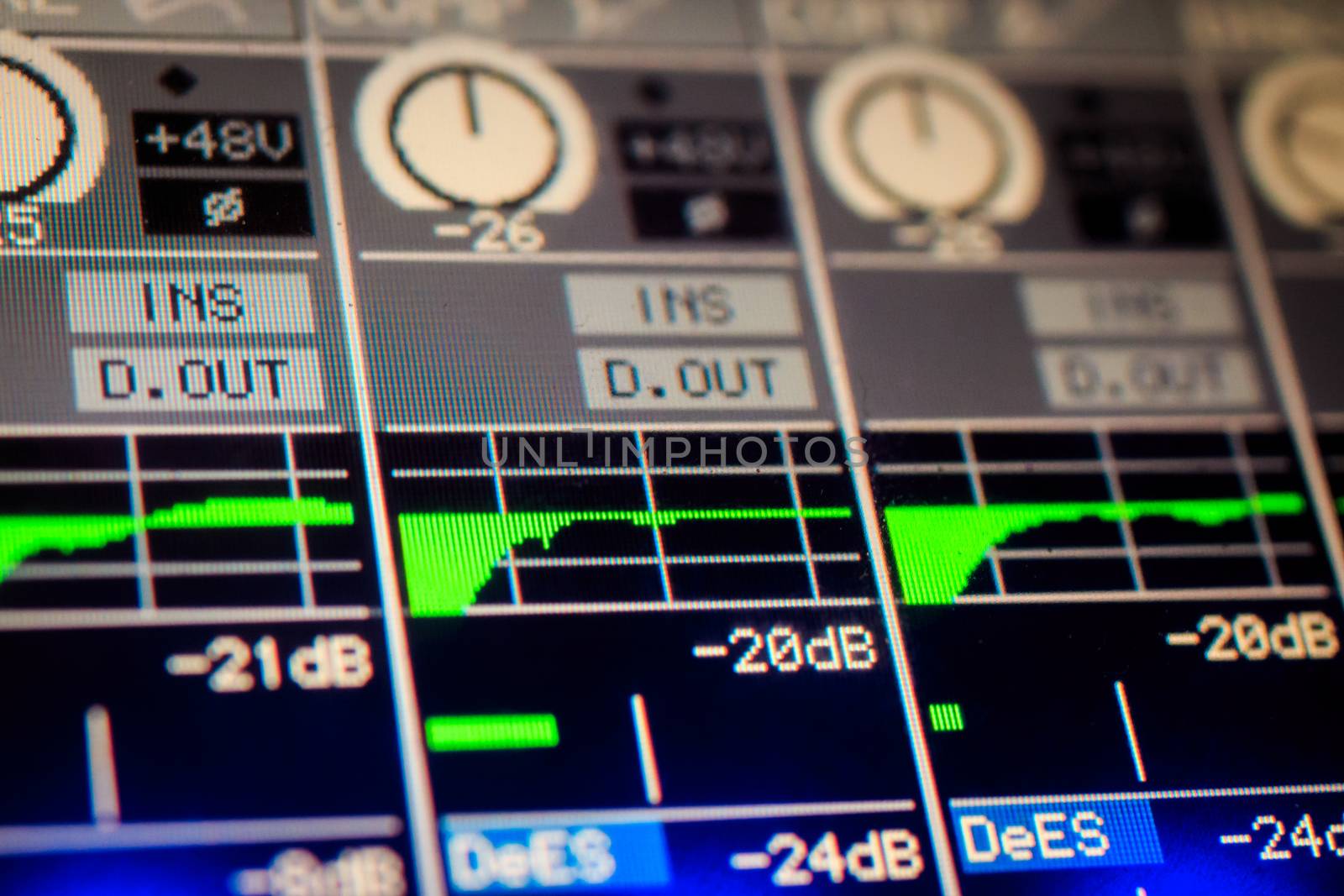 Digital Audio EQ Mixing Desk Display  by ernest_davies