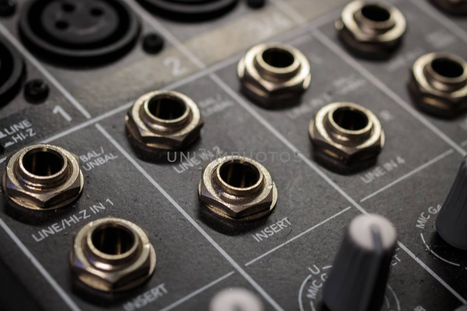 Audio mixing desk Jack inputs and inserts by ernest_davies