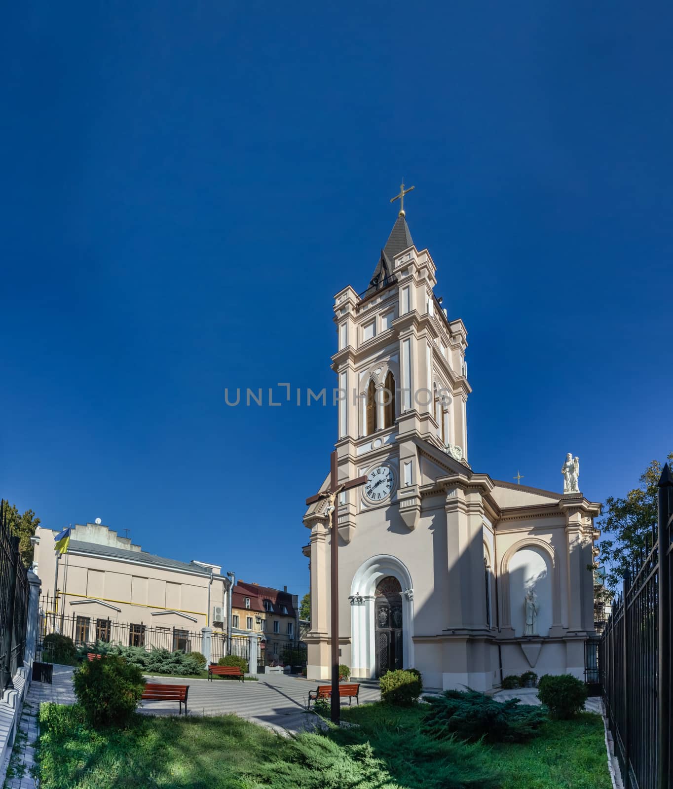 Odessa, Ukraine - 10.11.2018. Assumption of the Blessed Virgin Mary Cathedral in Odessa. A religious building belonging to the Catholic Church