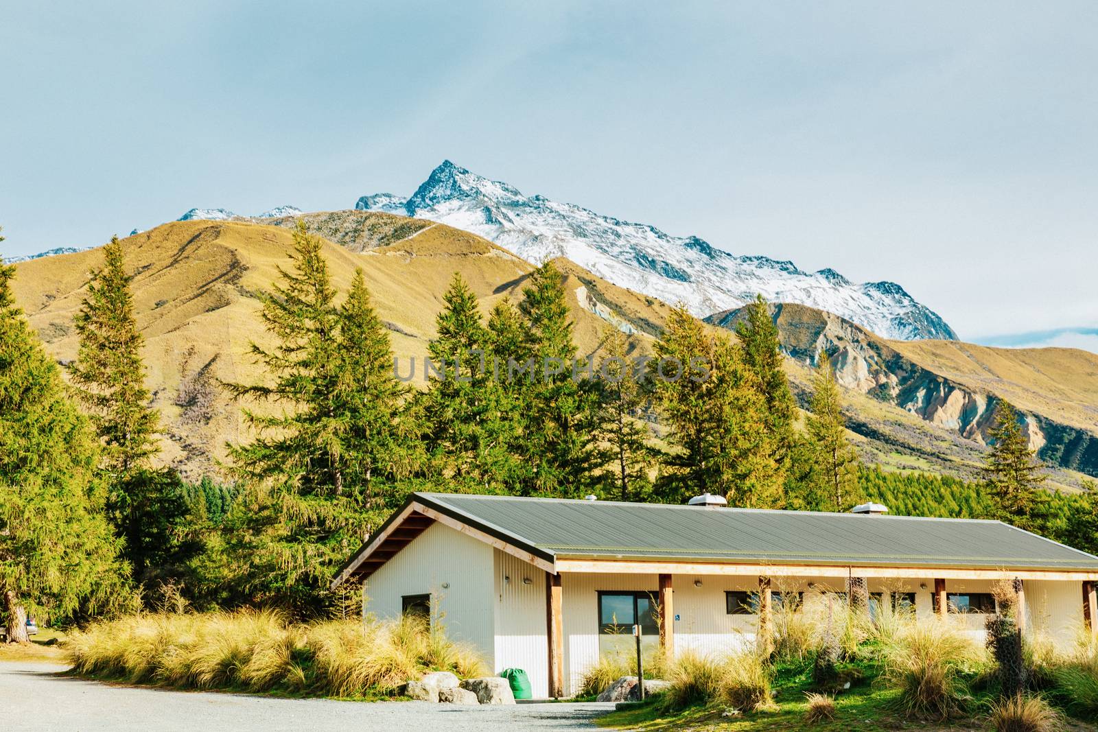 Alpine hut on Hooker Valley Track in Mount Cook National Park by cozyta