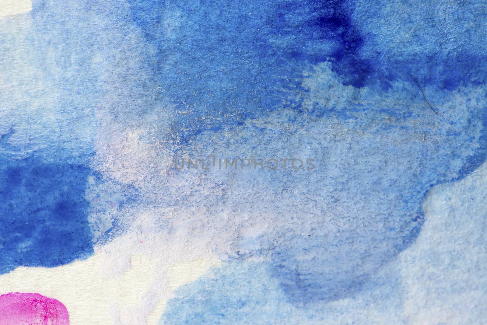 Abstract aquarelle hand drawn art on white background, Watercolor grunge texture backdrop