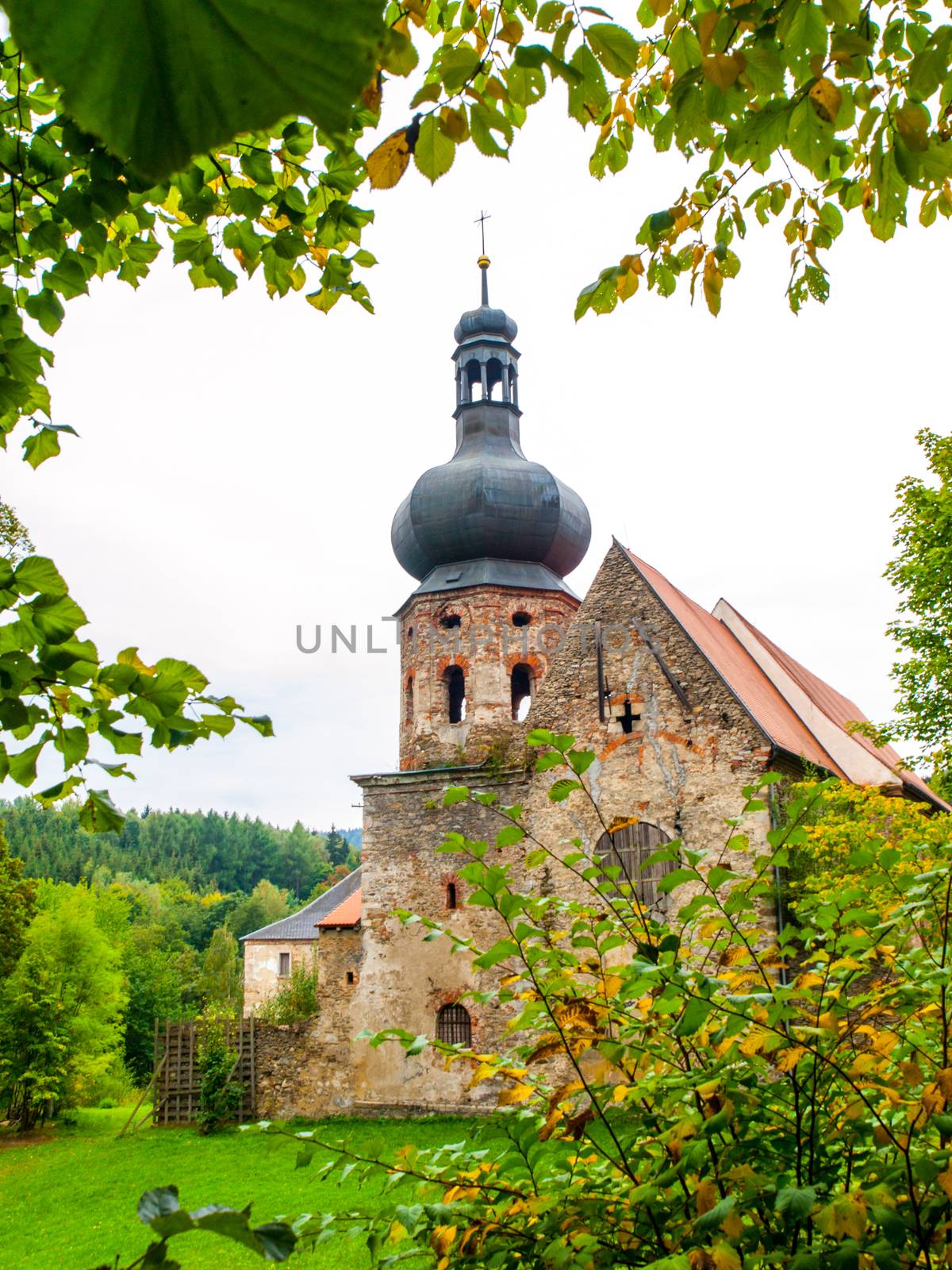 Ruins of Former Augustinian Monastery in Pivon, Czech Republic.