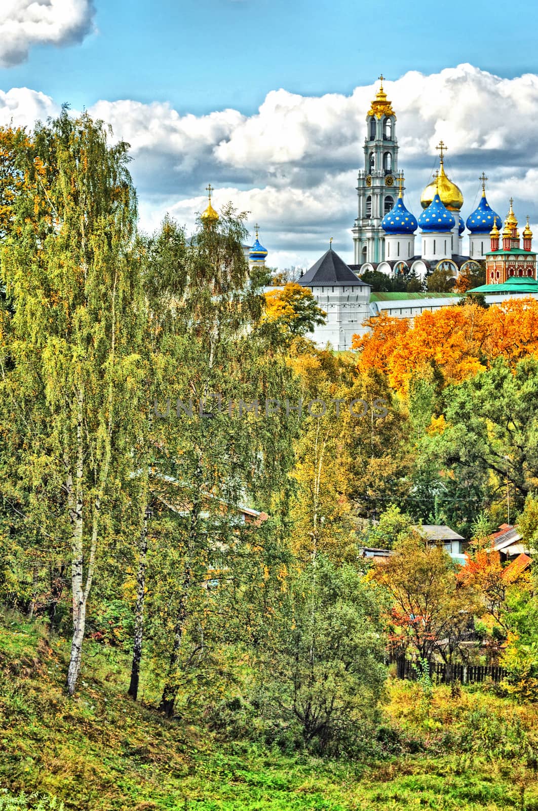 Lavra The Trinity Sergiev Monastery HDR in Sergiev Posad in Moscow region, Russia.