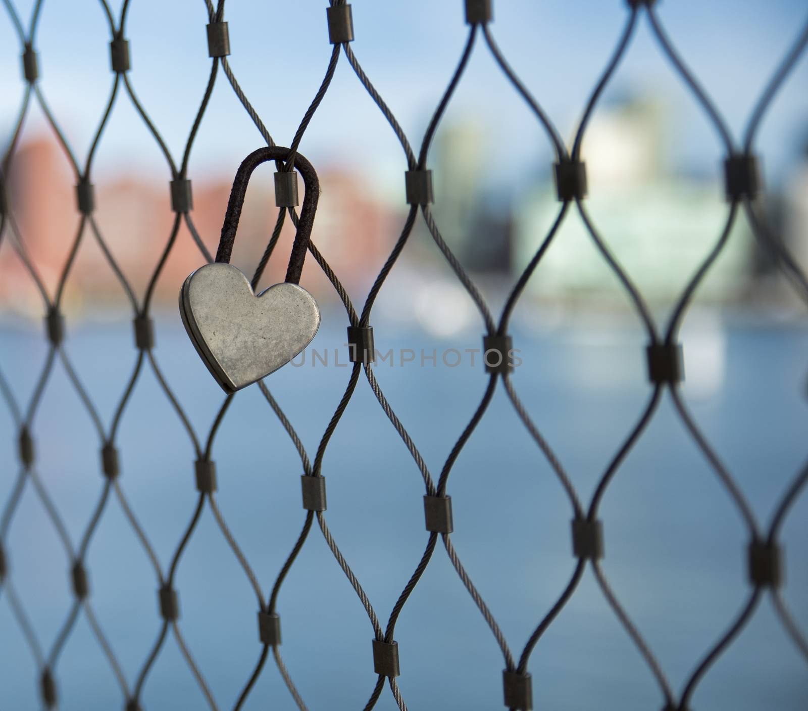 locks at a bridge in rotterdam by compuinfoto