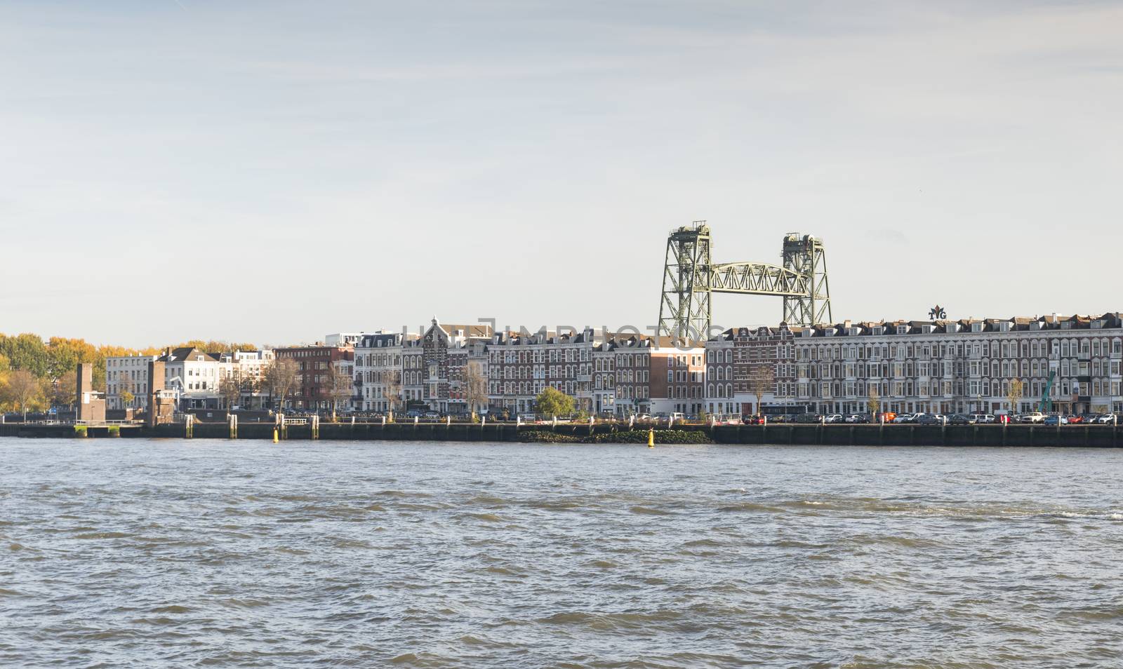a famous old part of Rotterdam city called noordereiland, this part is a island in the river the meuse, the bridge is called the hef and is a old railroad bridge