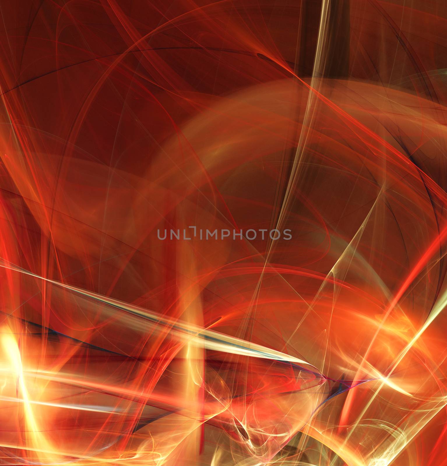 Fractal abstraction. A glowing center around which spirals and waves. by Julia_Faranchuk