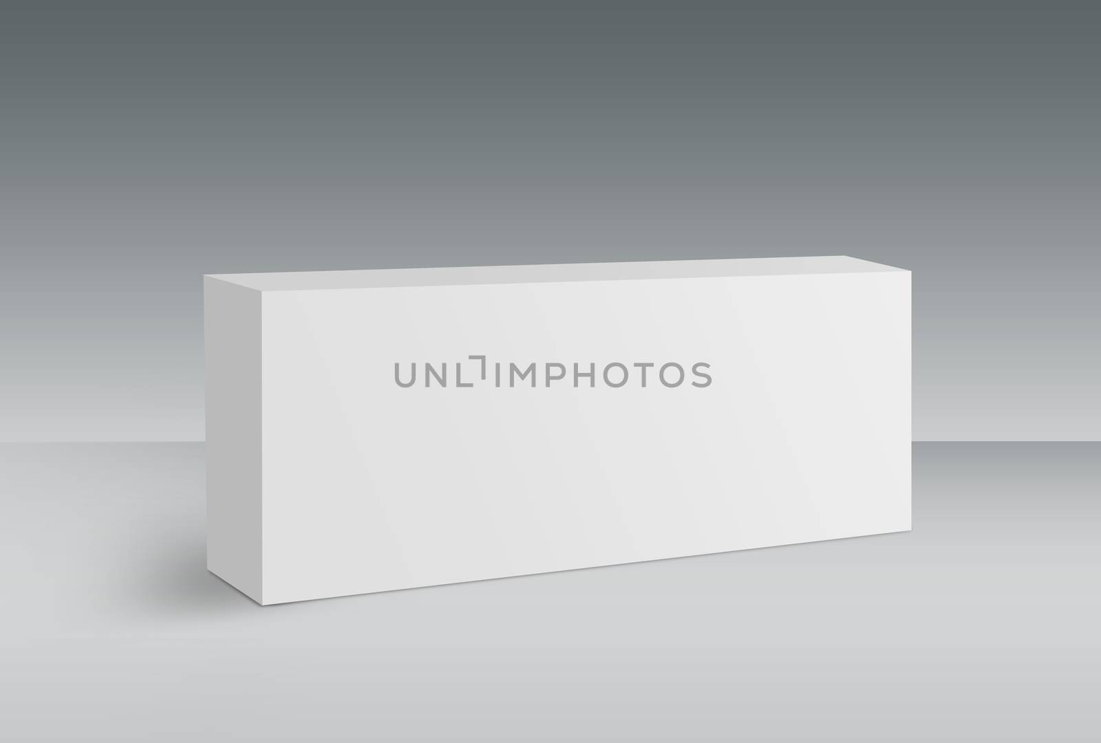 3D White Box on Ground, Mock Up Template Ready For Your Design, Clipping Path Included. 