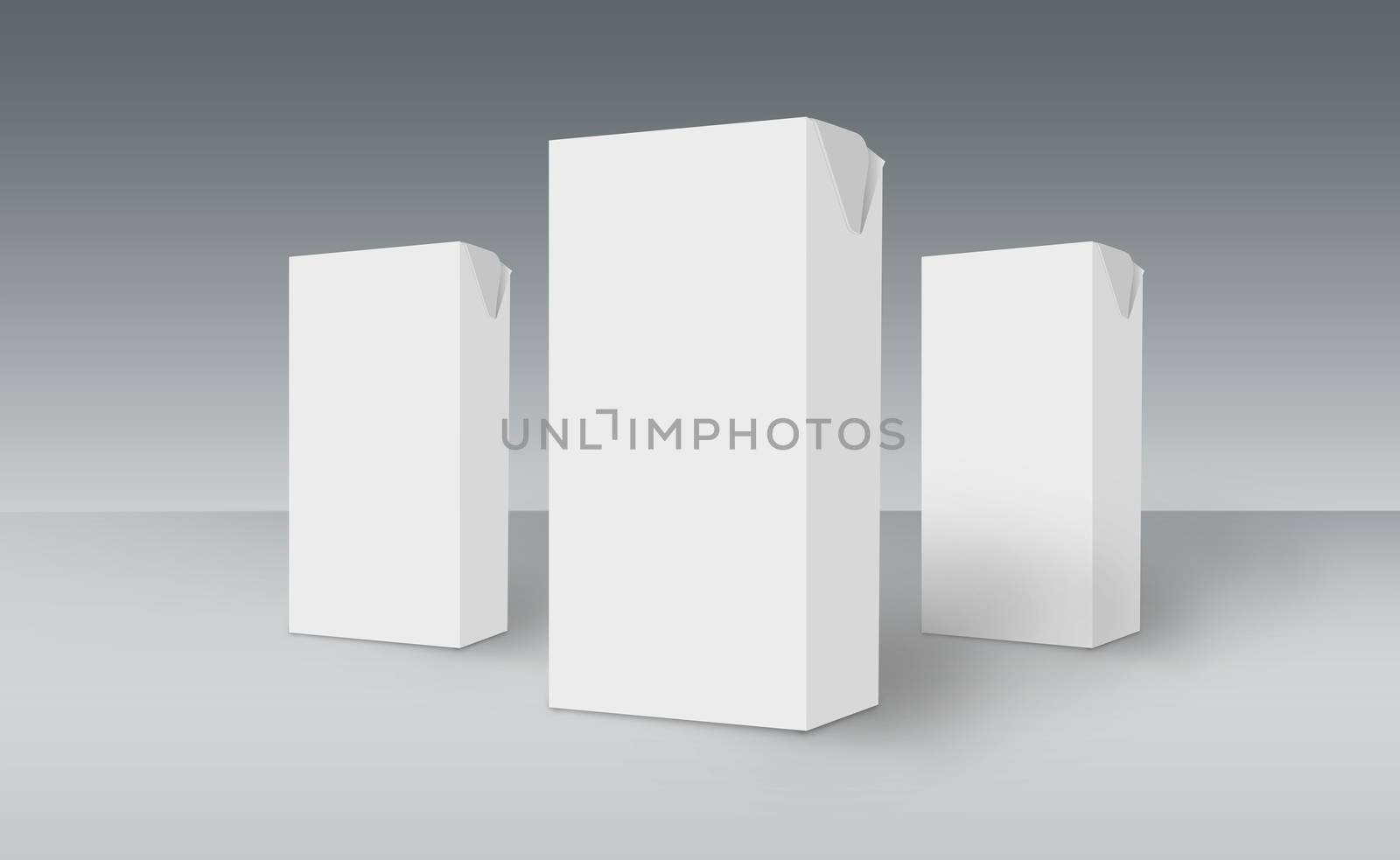 3D White Boxes on Ground Concept Series by bluemoon1981