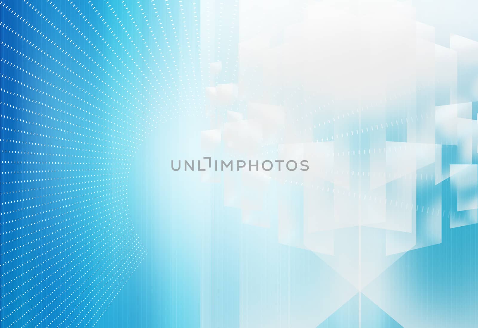 Abstract blue theme background with transparent surfaces.