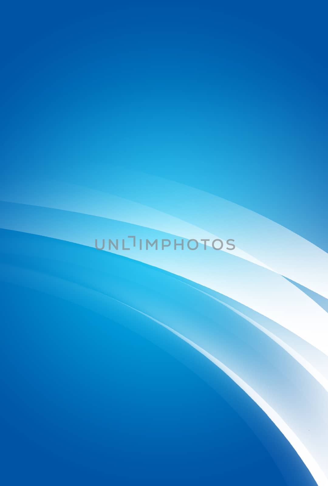 Abstract blue background with glowing white curves by bluemoon1981