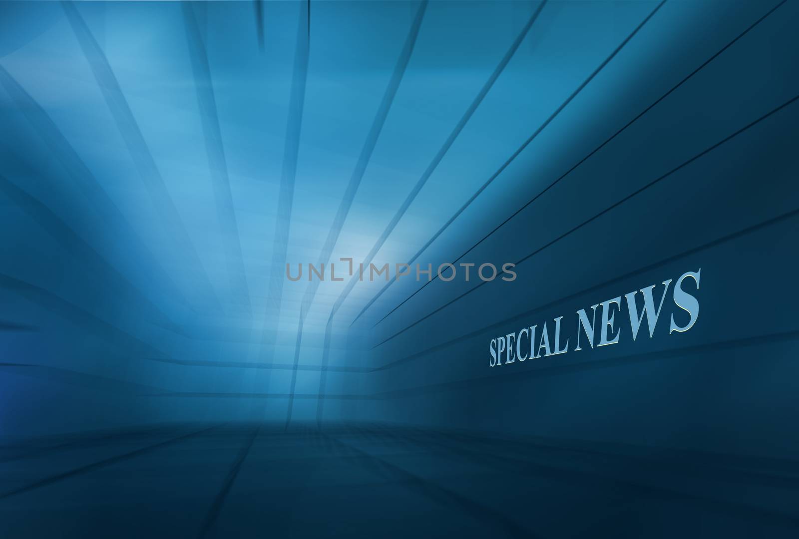 Abstract Empty 3D Space Blue Theme  Special News Background by bluemoon1981