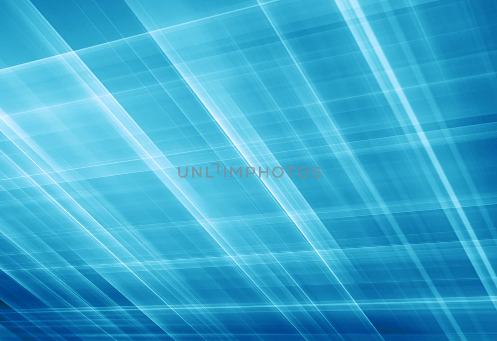 Abstract glowing grid background in perspective,  blue theme background. 