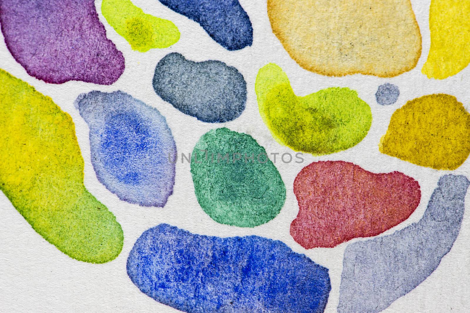 Abstract aquarelle hand drawn art on white background, Watercolor grunge texture backdrop