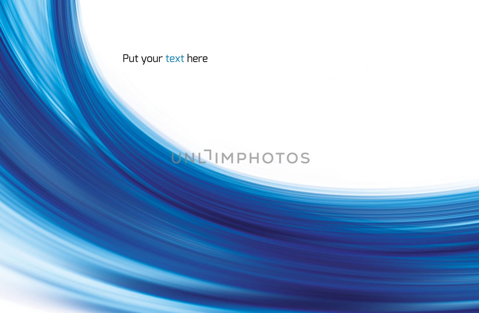 Abstract light and bright waving blue curves background 