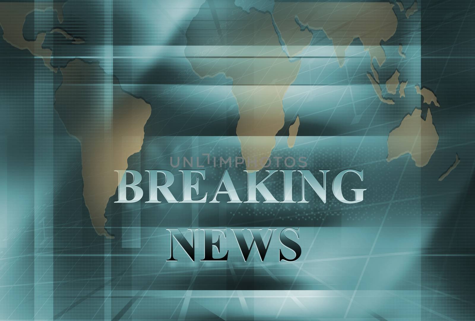 Graphical Breaking News Background with news text.