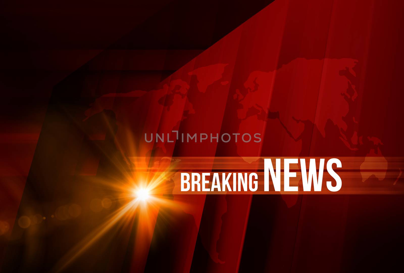 Graphical Breaking News Background with news text, Red Theme Background with White Breaking News.