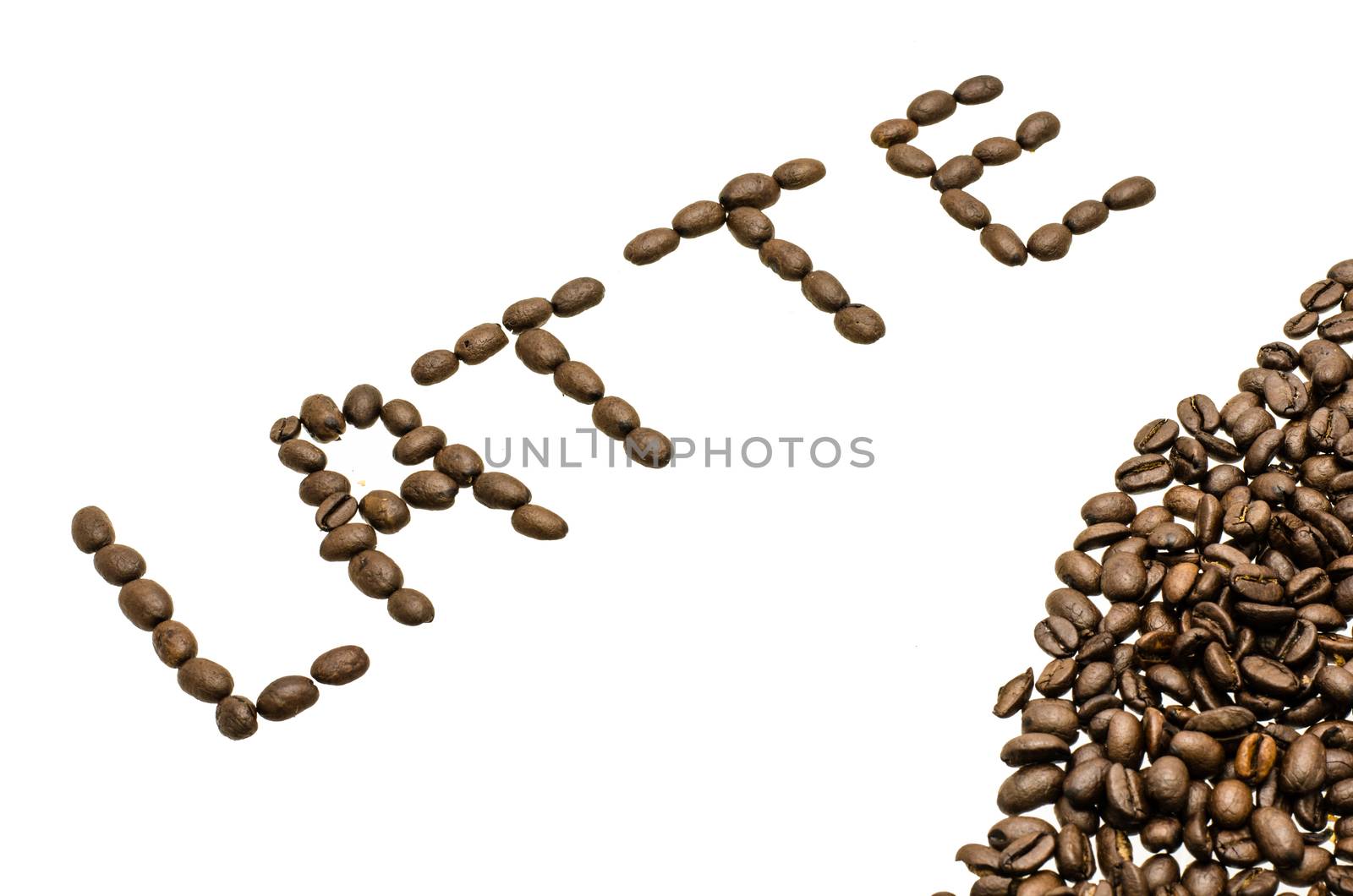 Latte coffee beans  by photobyphotoboy