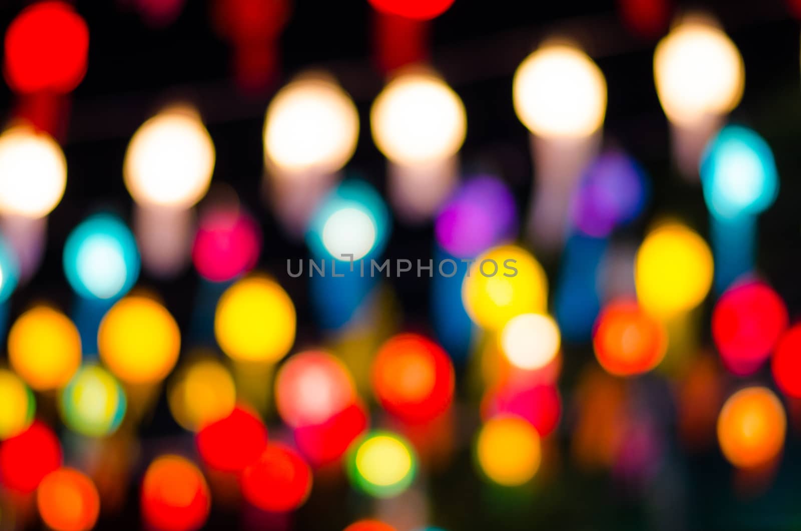 Abstract circular bokeh background of Christmaslight