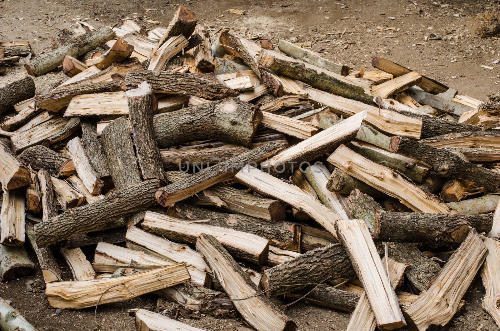 Pile of firewood by photobyphotoboy