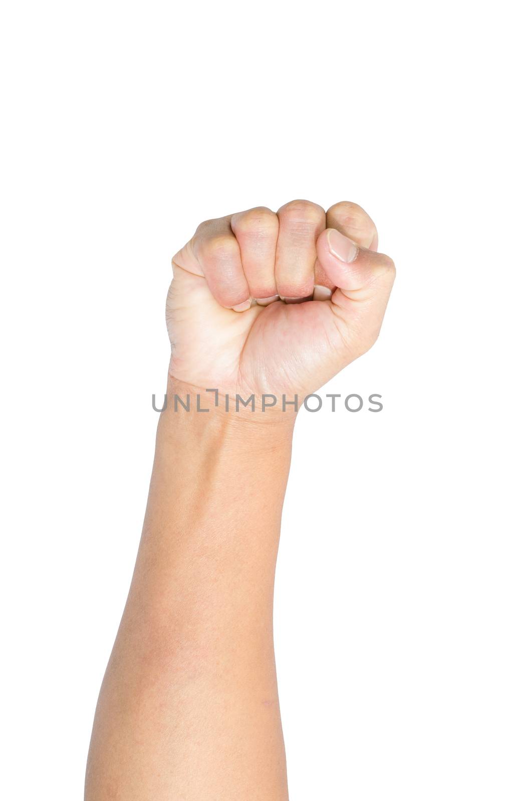 Hand with clenched a fist