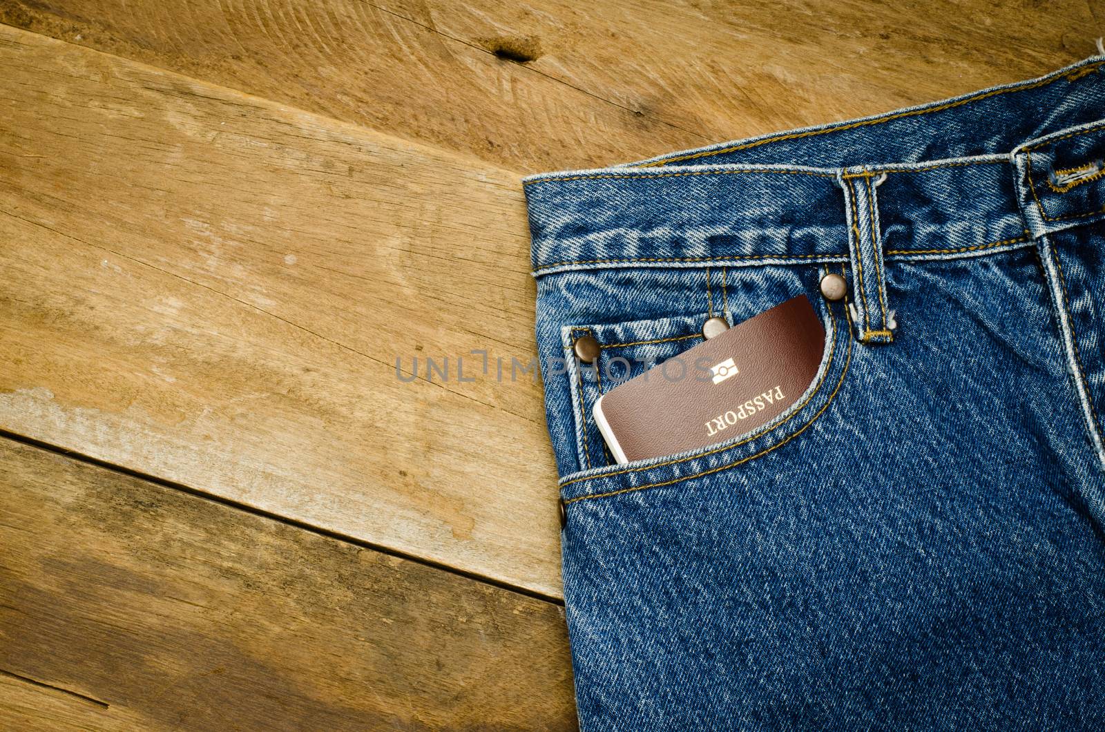  Passport in Jeans pocket by photobyphotoboy