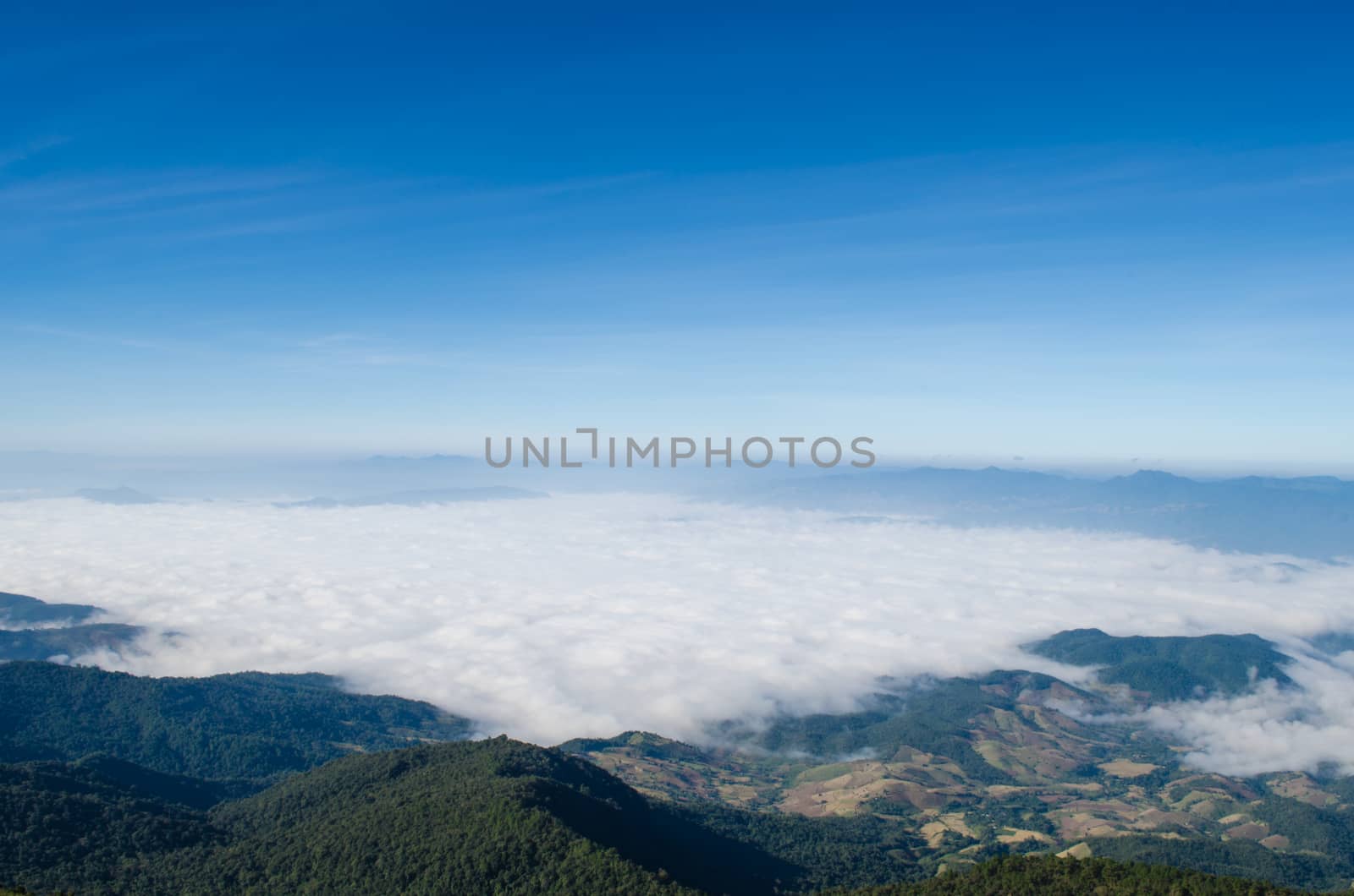 sea mist beautiful high mountain, the view point  "Kiewmaeparn"  by photobyphotoboy