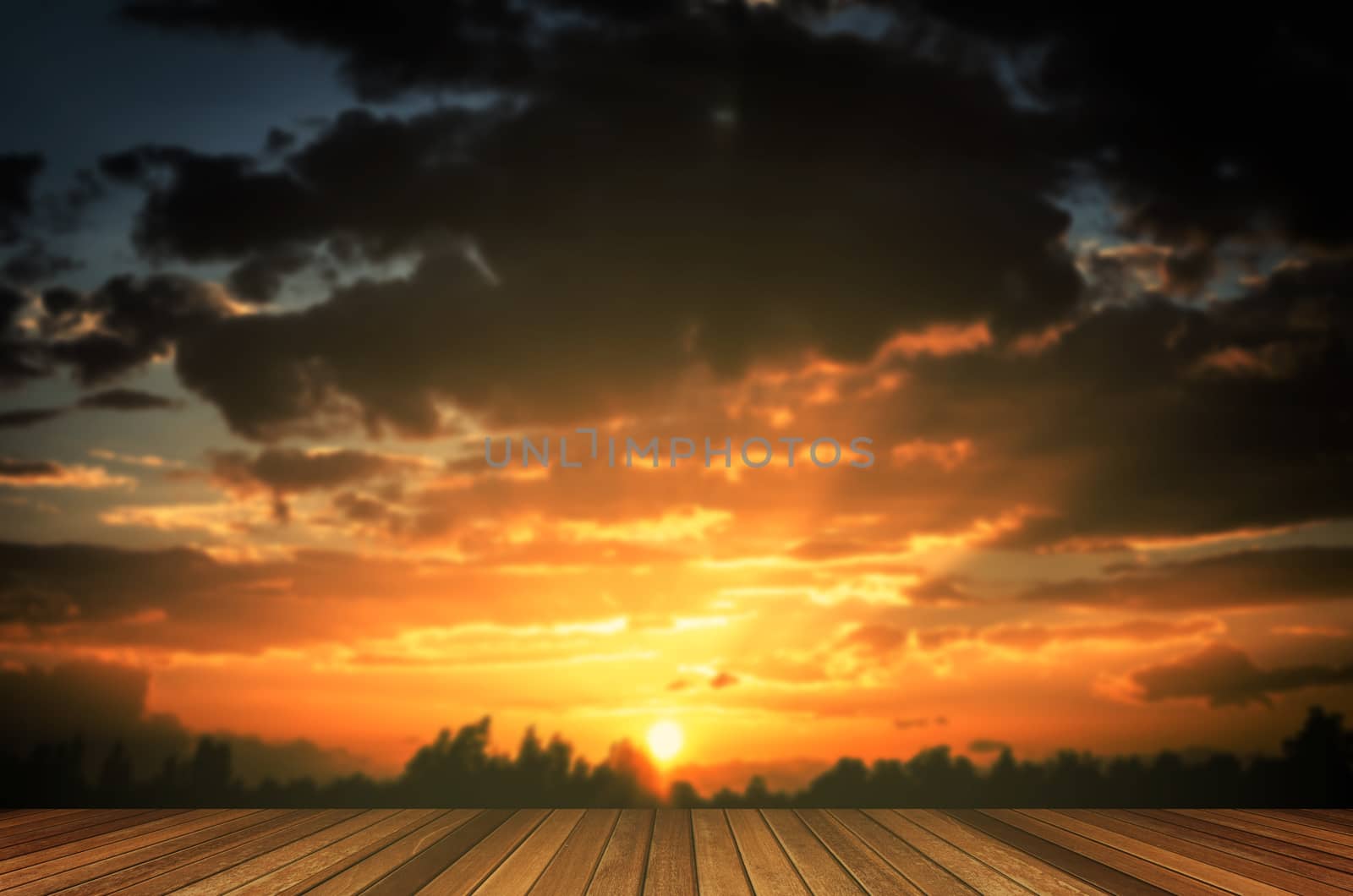 Atmospheric evening sky at sunset near the horizon look colorful.