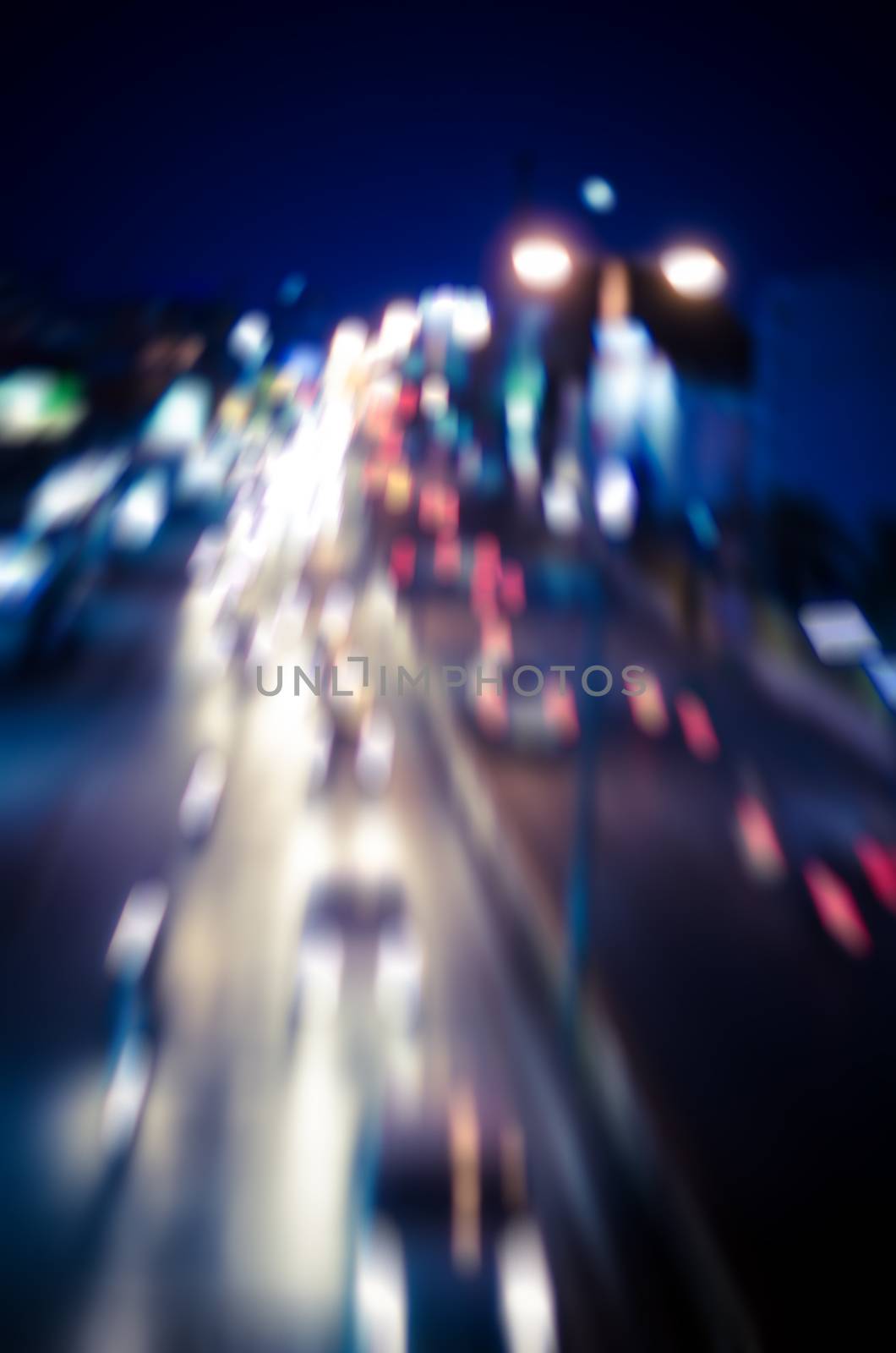 blur cars traffic on urban street tone vintage. by photobyphotoboy