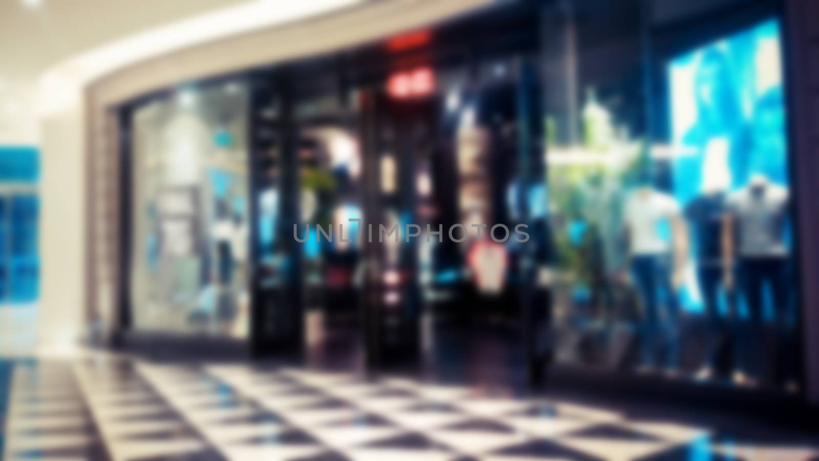 Blur of shopping malls that offer thousands of products