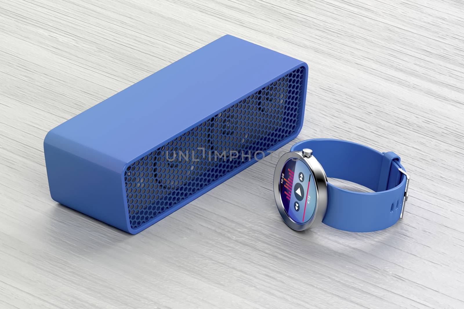 Playing music from the smartwatch on the wireless speaker
