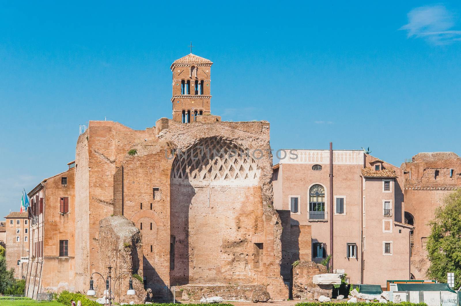 Roman Forum around the Colosseum in Rome Italy
