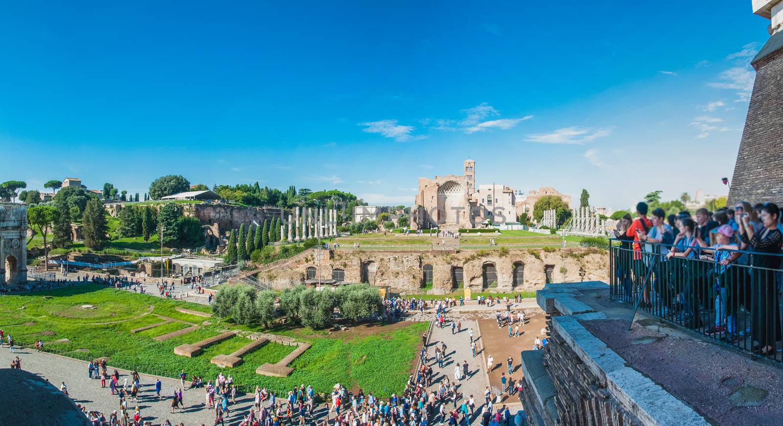 Roman Forum around the Colosseum in Rome Italy