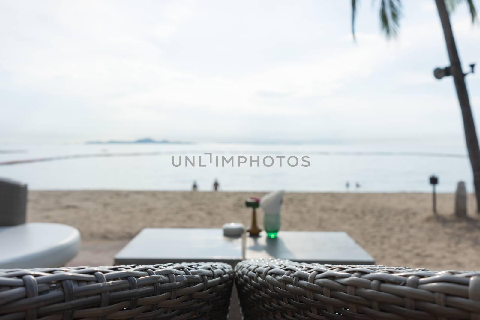 Beach bar seat. The best moment at Pattaya, Thailand by littlekop