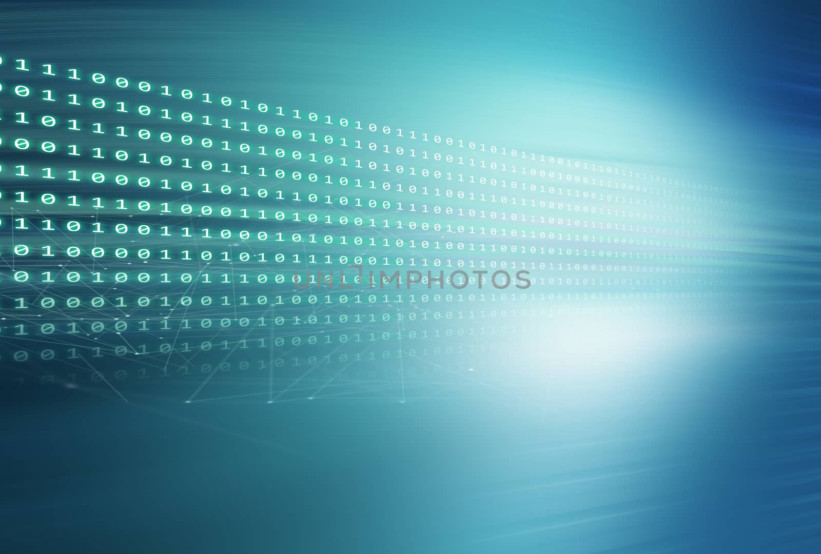 Digital binary codes blue theme background concept series by bluemoon1981