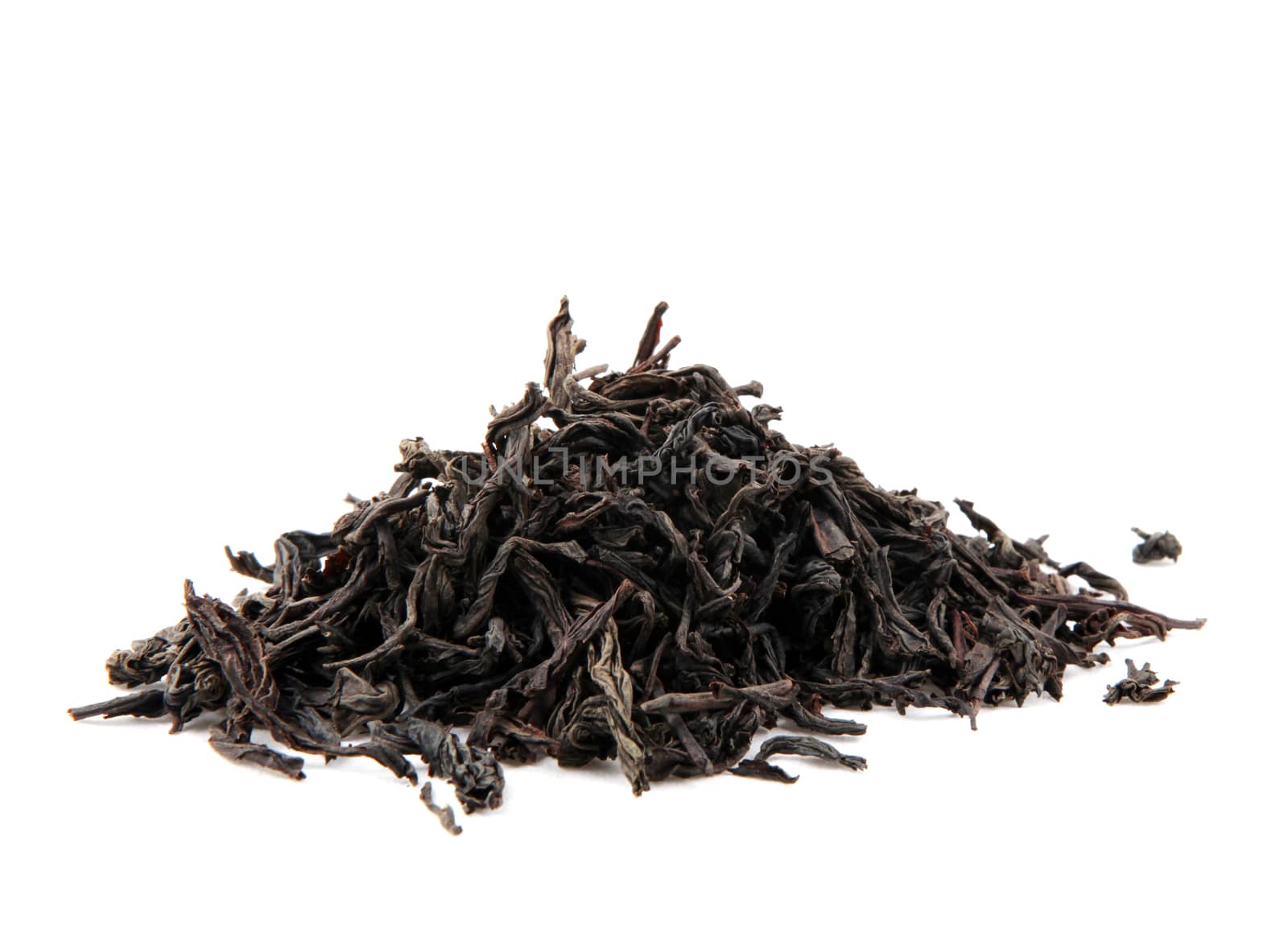 Black Tea Leaves Isolated On White Background