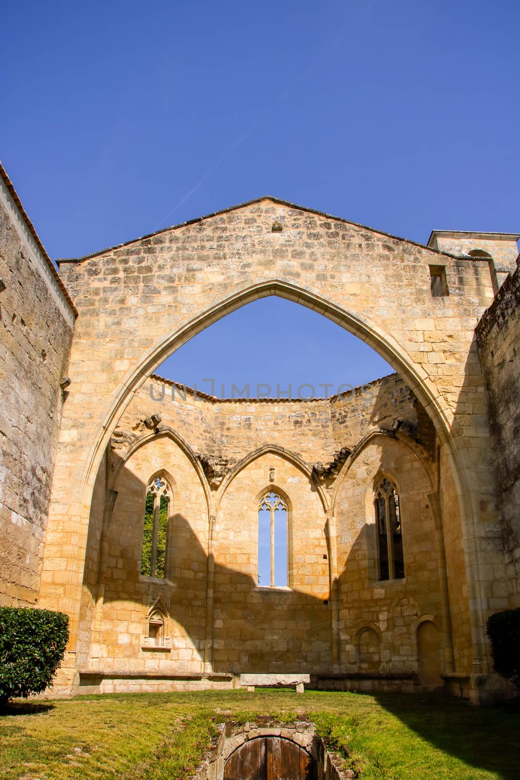 The medieval church and cloister of Les cordeliers at saint emilion, Aquitaine, France