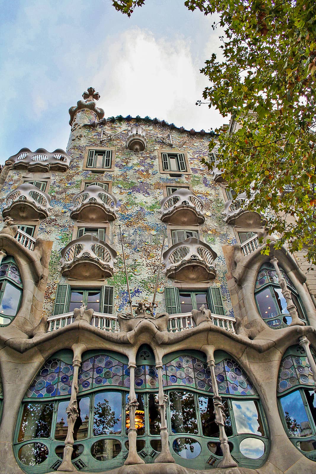 Batlò house by architect Anton Gaudì at Barcelona, Spain