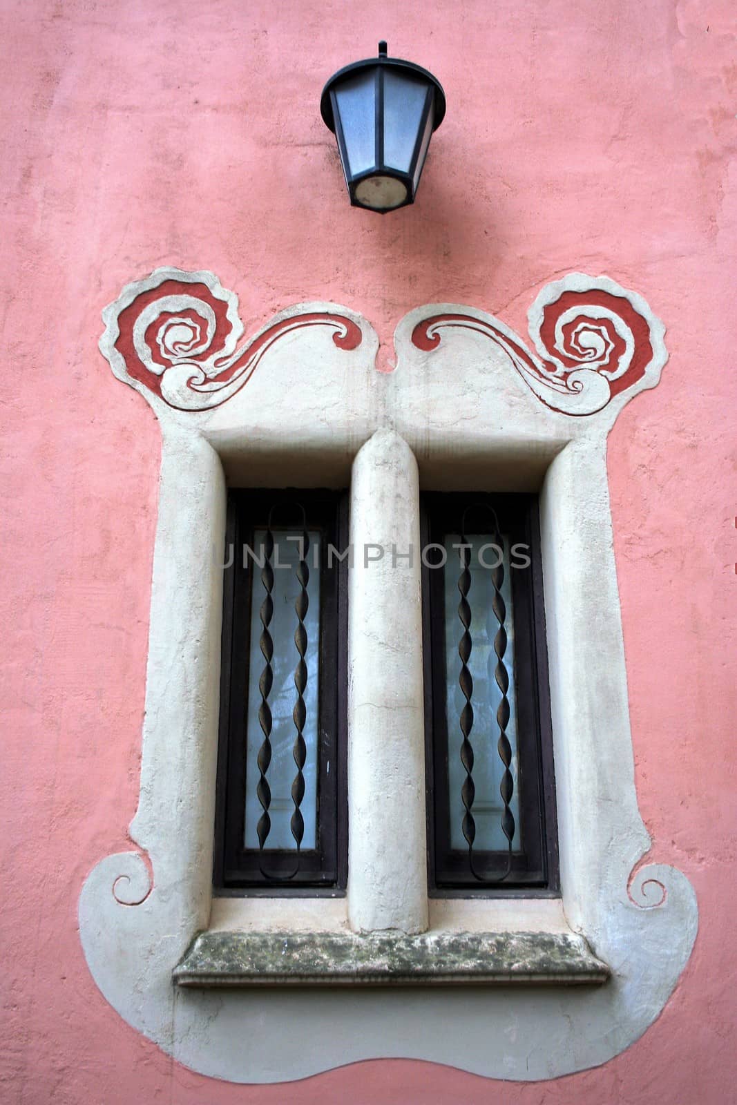 Detail of a Window  at  Gaudi's Parc Guell at Barcelona