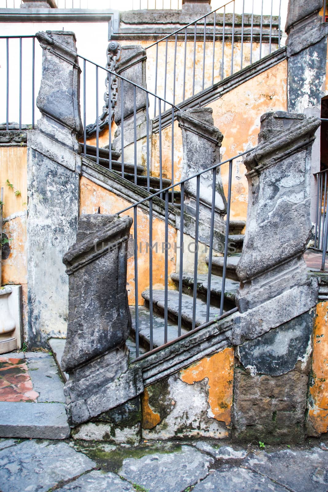  Palazzo Marigliano and its famous stairs,  Renaissance-style palace in the center of Naples , Italy 
