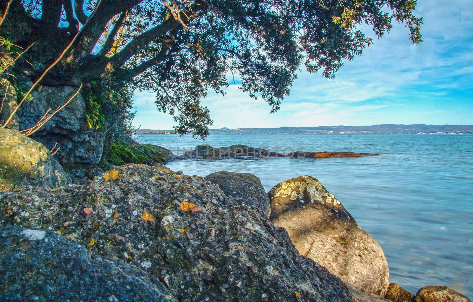 view of Bolsena lake in Lazio, Italy